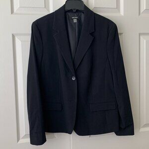 NINE WEST - Classic Single Button Suit Blazer/Jacket -  Black